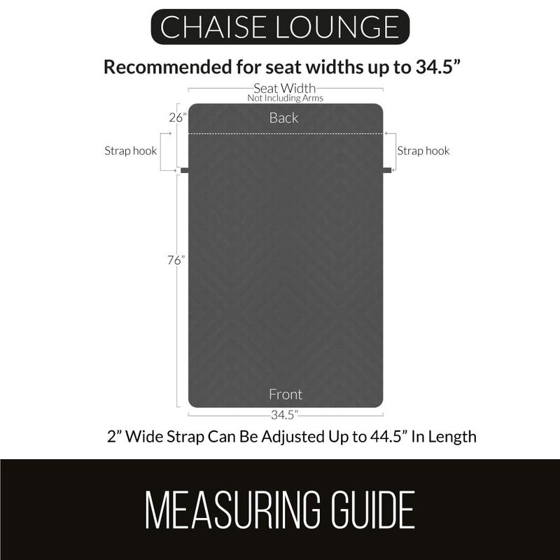 Sofa Shield Chaise Slip Cover with Patented Strap, Cushion Protector, US Designed Reversible Stain and Dog Tear Resistant Slipcover, 102x34 inch Seat, Washable Covers for Dogs Pets, Navy Sand - Image 5